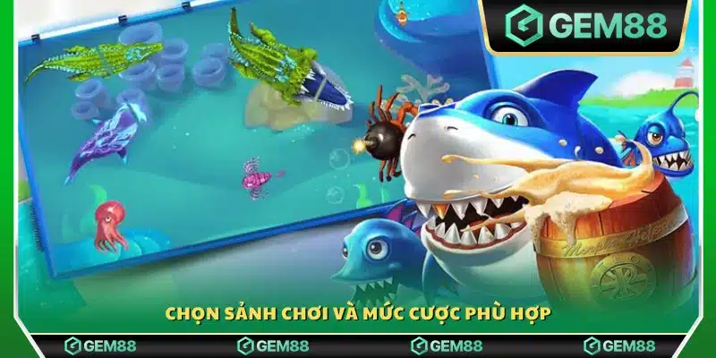 Người chơi chọn phòng chơi theo cấp độ